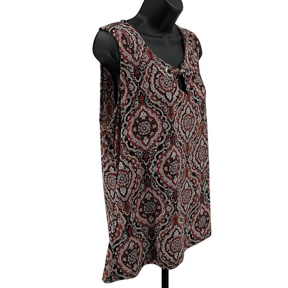 Tommy Hilfiger & Longyuan Tank Top Bundle of 2 WMNS XL Paisley Print Sleeveless - Picture 4 of 14